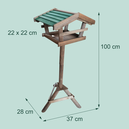 Birdhouse with Stand – Wooden, Weather-Proof Roof