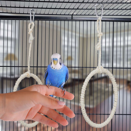 Bird swing ring set of 2