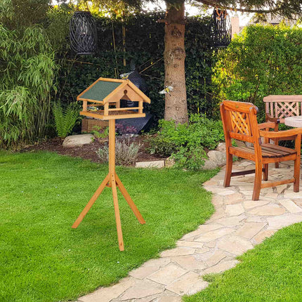 Bird table on pole