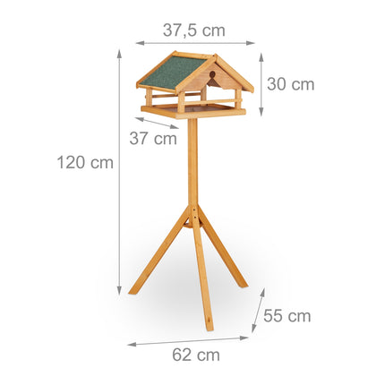 Bird table on pole