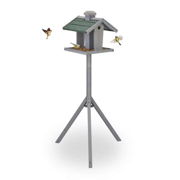 Bird table on post