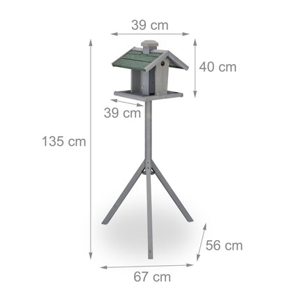 Bird table on post