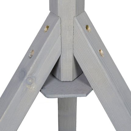 Bird table on post