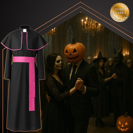 Bishop Costume XL/XXL, Cassock & Cape for Adults