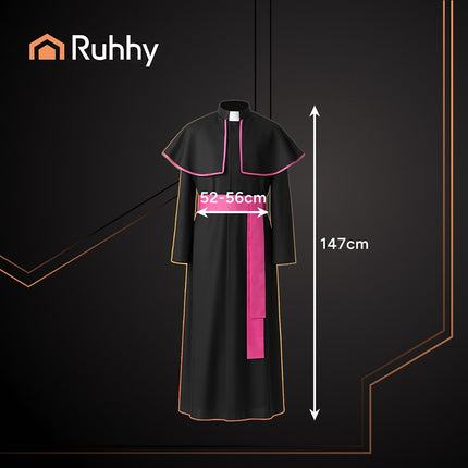Bishop Costume XL/XXL, Cassock & Cape for Adults
