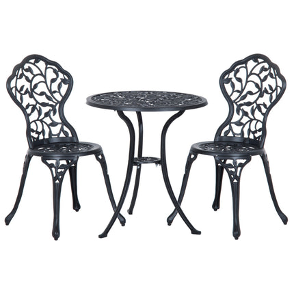 Black bistro set - 2-person balcony table and chairs
