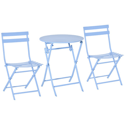 Bistro set for 2 – Light blue, outdoor furniture