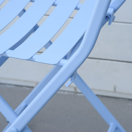 Bistro set for 2 – Light blue, outdoor furniture