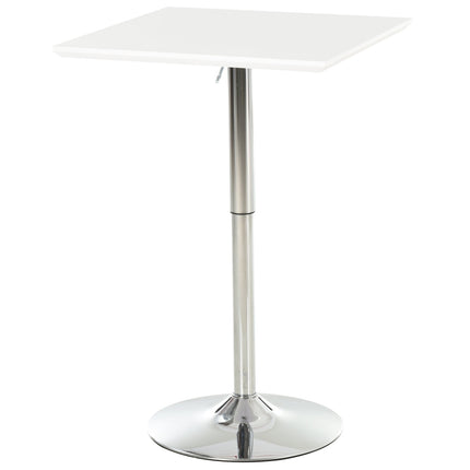 Height-adjustable Square Steel Bistro table, 60x60 cm, White