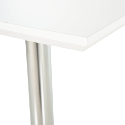 Height-adjustable Square Steel Bistro table, 60x60 cm, White