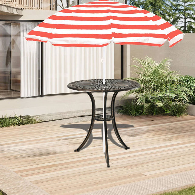 Bistro Table with Parasol Hole – Cast Aluminium, Round