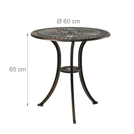 Bistro Table with Parasol Hole – Cast Aluminium, Round