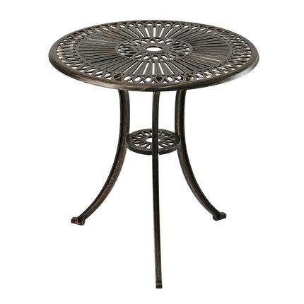 Bistro Table with Parasol Hole – Cast Aluminium, Round