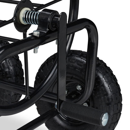 Black 4 Wheel Hose Trolley