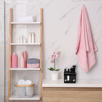 Black Adhesive Bathroom Cosmetics Organiser, 4 Compartments