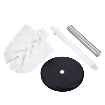 Black Bathroom Set: Toilet Brush & Spare Roll Holder