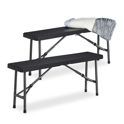 Black Beer Bench set of 2