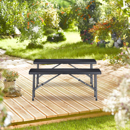 Black Beer Bench set of 2