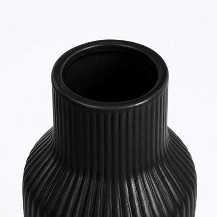 Black Ceramic Vase Set of 3 – Scandinavian Style