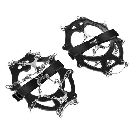 Black Crampons Size L – Anti-Slip Ice Grips