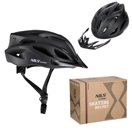 Black Cycling Helmet, Size L (55-61cm)