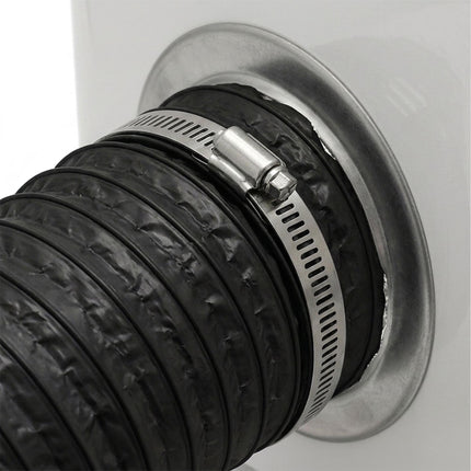 Black Flexible Exhaust Hose, 5m x 75mm, PVC & Aluminium