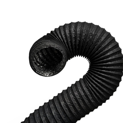 Black Flexible Exhaust Hose, 5m x 75mm, PVC & Aluminium