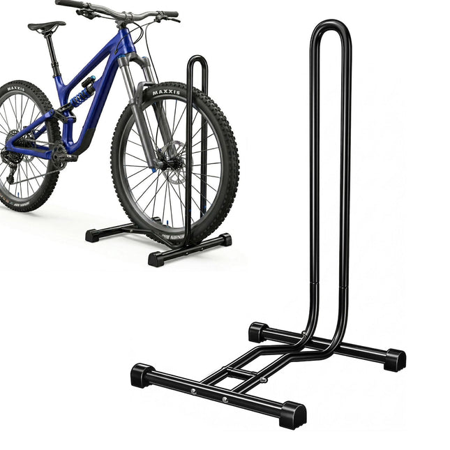 Black Floor Bike Stand, Fits 26–29" Wheels