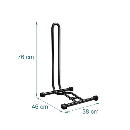 Black Floor Bike Stand, Fits 26–29" Wheels