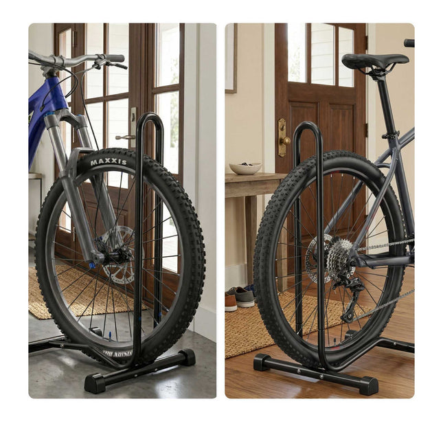 Black Floor Bike Stand, Fits 26–29" Wheels