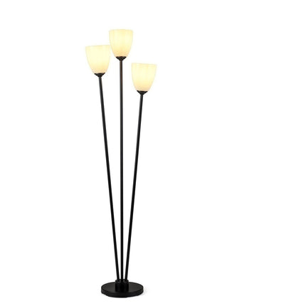 Black Floor Lamp with 3 Acrylic Shades, 153 cm