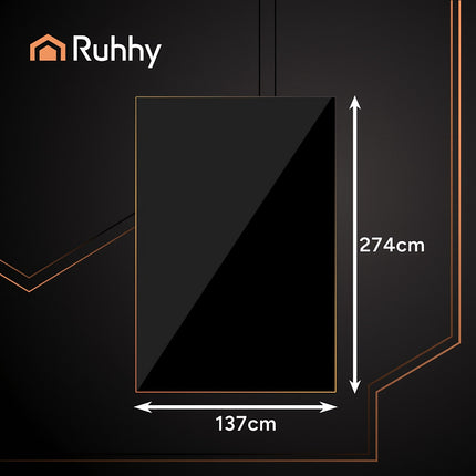 Black Foil Tablecloth, 137x274cm, Waterproof & Reusable