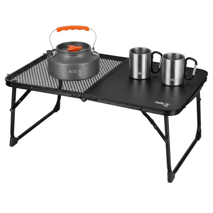 Black Folding Camping Table – Lightweight, Compact, 60x40 cm
