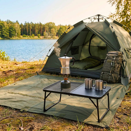 Black Folding Camping Table – Lightweight, Compact, 60x40 cm