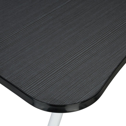 Black Folding Lap Desk – Laptop Bed Tray with Iron Frame