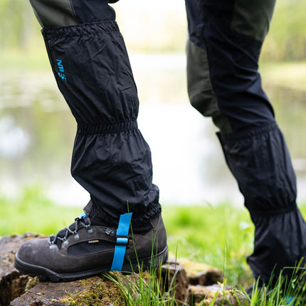 Black Gaiters, Waterproof, Adjustable Size