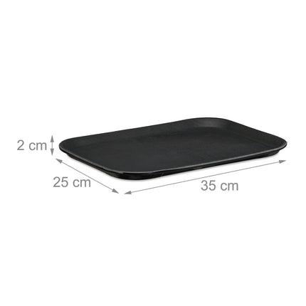 Black Gastro Trays 35x25cm, Set of 3