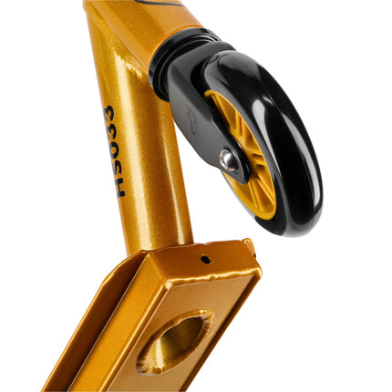 Black-Gold Stunt Scooter, Durable Design
