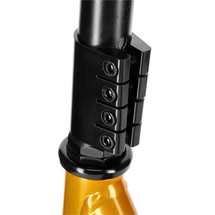 Black-Gold Stunt Scooter, Durable Design