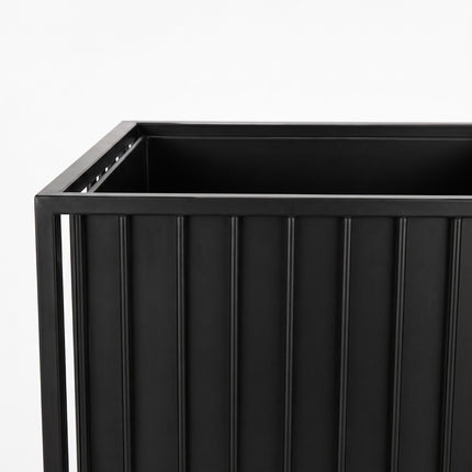 Black Iron Plant Stand, 61 cm – Modern Lattice Design