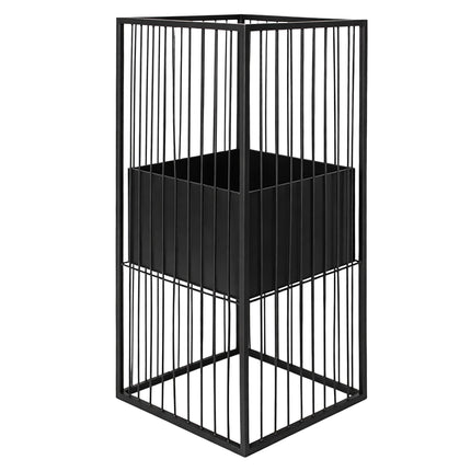 Black Iron Plant Stand, 61 cm – Modern Lattice Design