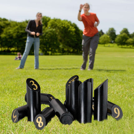 Black Kubb game with bag