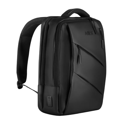 Black Laptop Backpack, USB-C Port, 15L Capacity