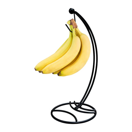 Black Metal Banana Stand – Fruit Holder for Kitchen