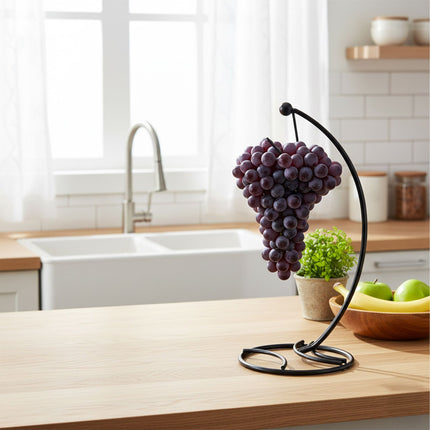 Black Metal Banana Stand – Fruit Holder for Kitchen