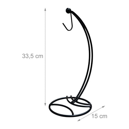 Black Metal Banana Stand – Fruit Holder for Kitchen