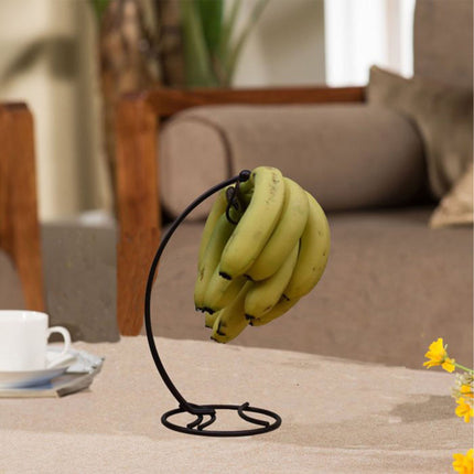 Black Metal Banana Stand – Fruit Holder for Kitchen