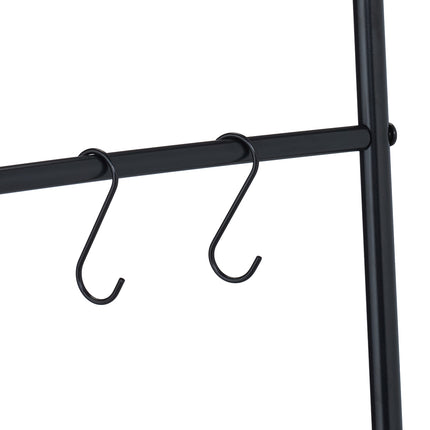 Black Metal Towel Ladder Rack with 5 Rungs