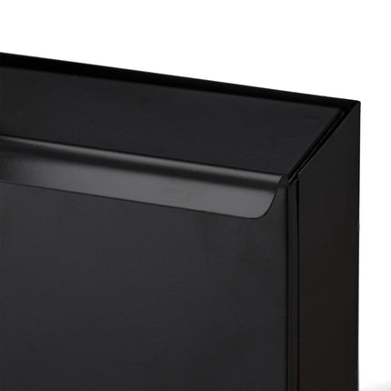 Black Narrow Ash Bucket with a Shovel