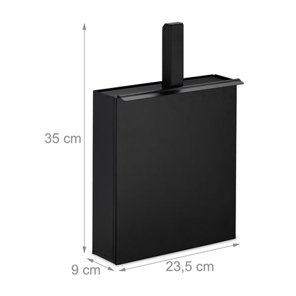 Black Narrow Ash Bucket with a Shovel